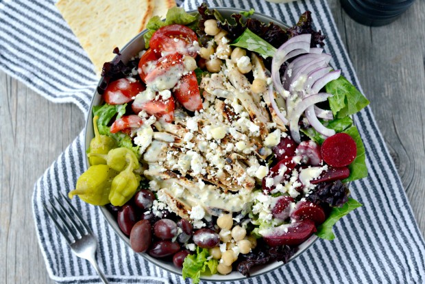 Grilled Chicken Greek Salad + Creamy Greek Dressing l SimplyScratch.com (22)