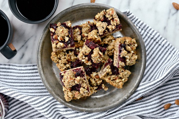 Cherry Jam + Almond Crumble Breakfast Bars l SimplyScratch.com (25)