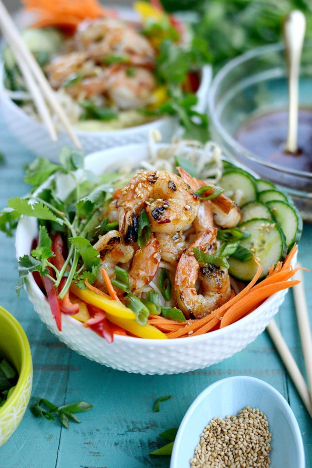 Grilled Shrimp Spring Roll Noodle Bowls l SimplyScratch.com (11)