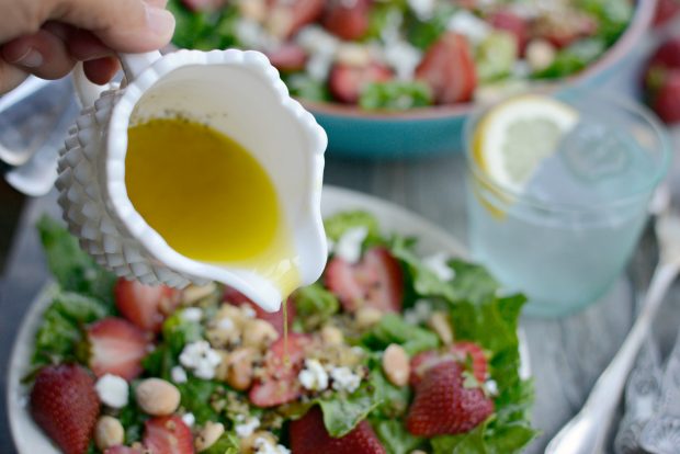 pouring dressing