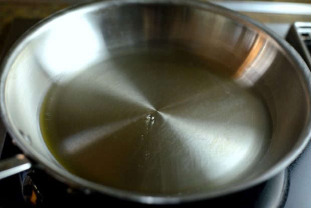 oil in skillet