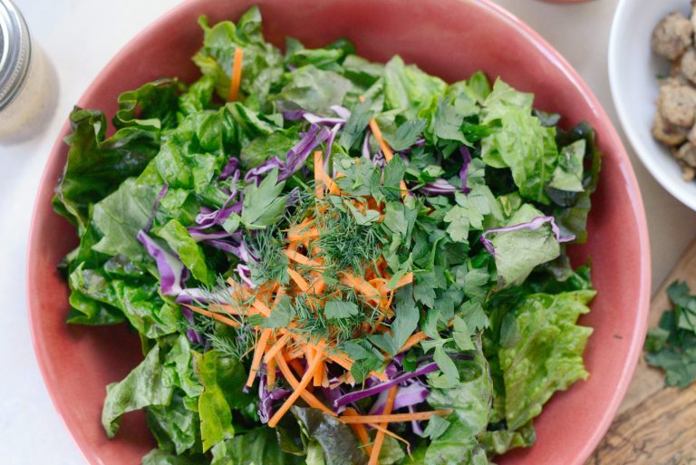 Simply Scratch Chicken Tawook Salad with Lemon Sumac Dressing Simply