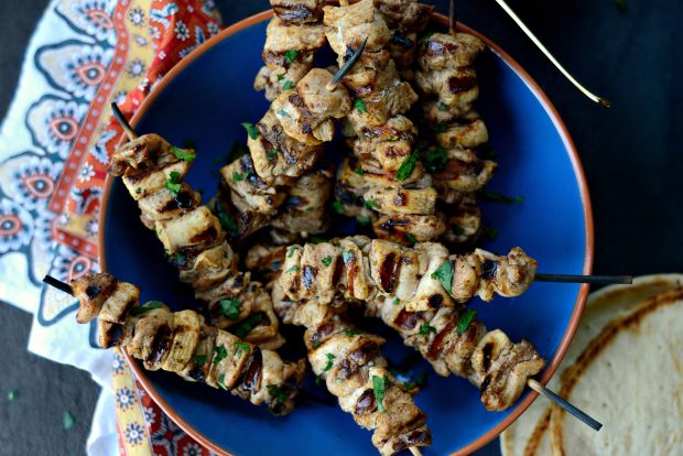 Shish Tawook (Lebanese Marinated Chicken Kebabs) l SimplyScratch.com