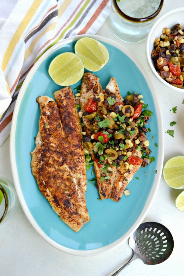 Grilled Red Snapper + Warm Fiesta Olive Topping (17)