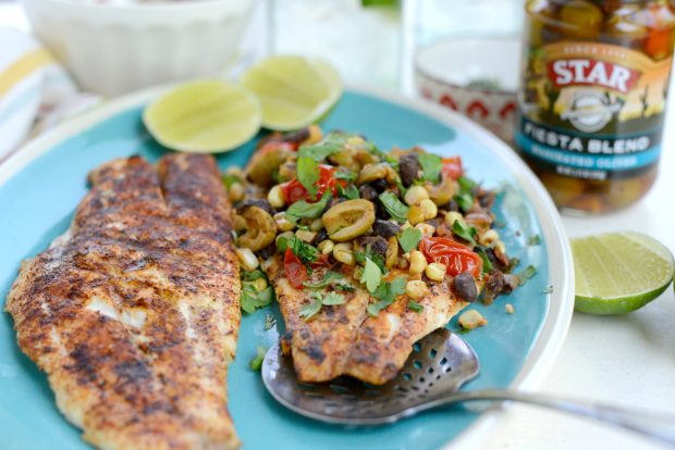 Grilled Red Snapper + Warm Fiesta Olive Topping (19)