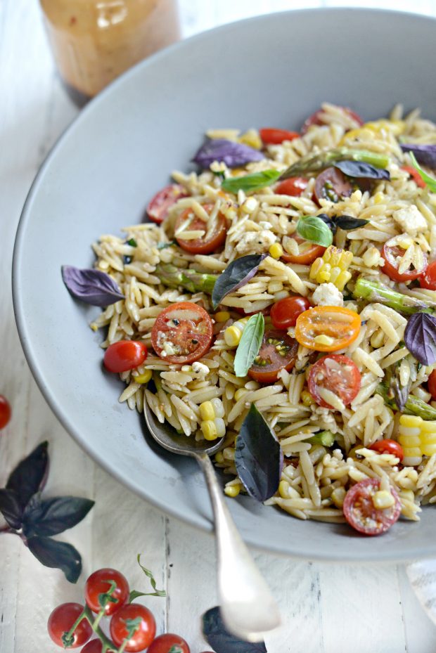 Asparagus, Tomato & Grilled Corn Orzo Salad l SimplyScratch.com (7)