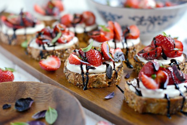 Strawberry Bruschetta with Honey Whipped Goat Cheese l SimplyScratch.com (4)