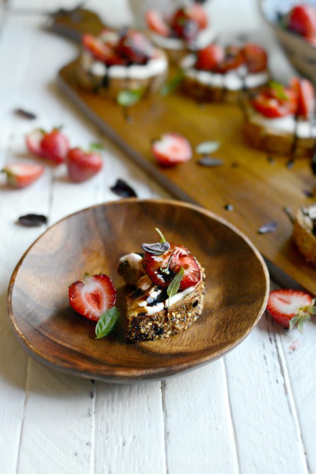 Strawberry Bruschetta with Honey Whipped Goat Cheese l SimplyScratch.com (7)