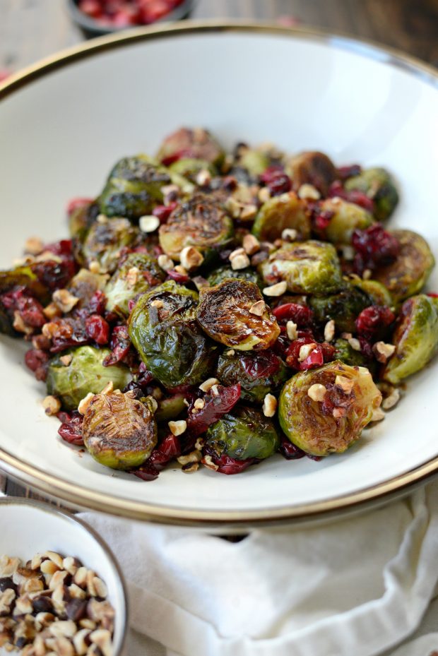 maple balsamic brussels sprouts l SimplyScratch.com