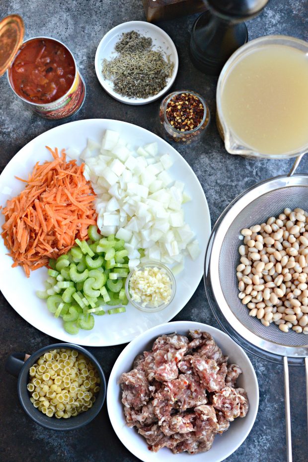 Italian Sausage White Bean Soup l SimplyScratch.com
