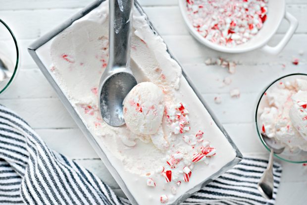 Peppermint Candy Cane Ice Cream l SimplyScratch.com