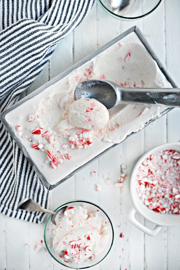 Peppermint Candy Cane Ice Cream l SimplyScratch.com