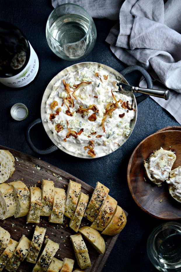 Caramelized Shallot and Blue Cheese Dip l SimplyScratch.com