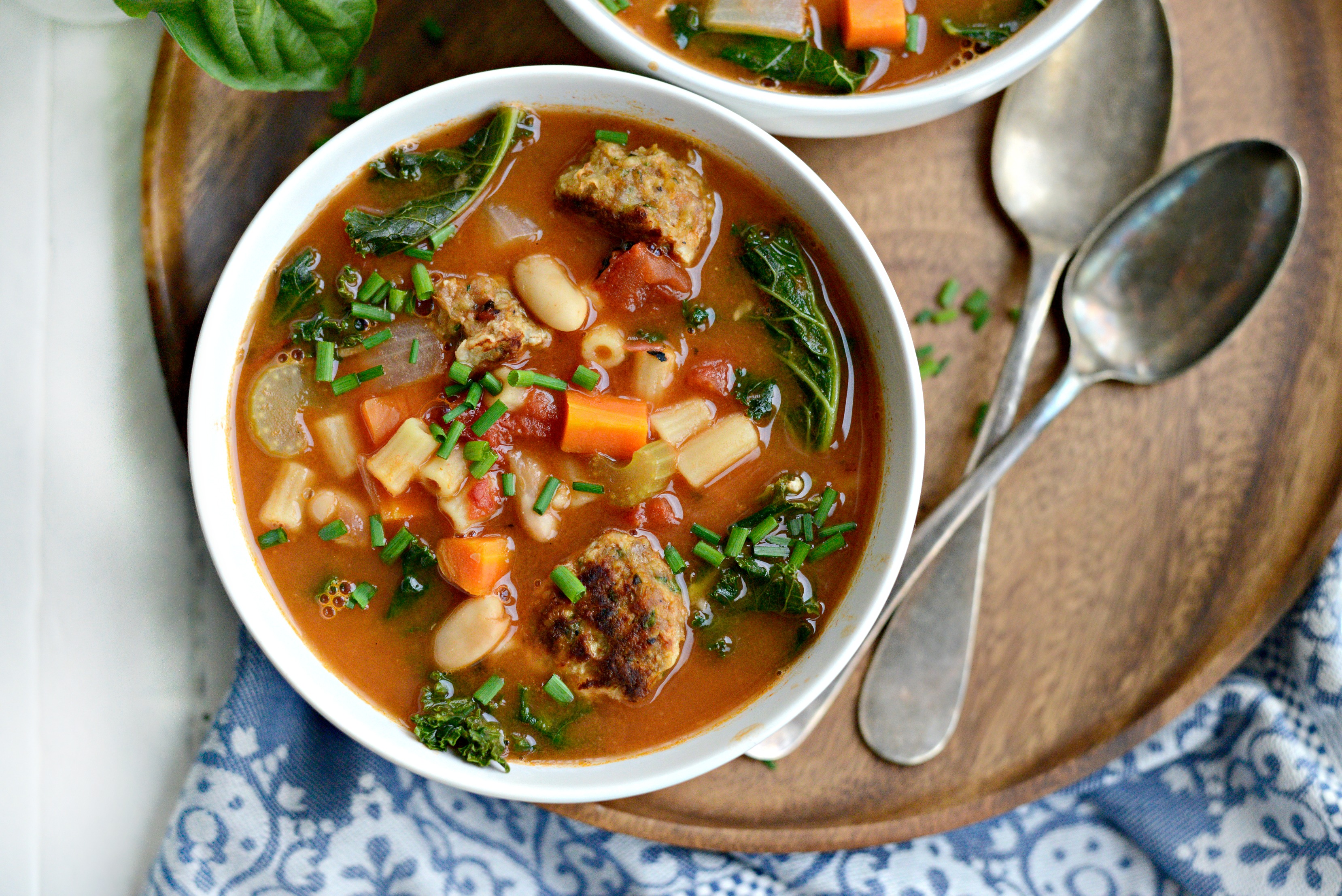 Simply Scratch Italian Turkey Meatball Minestrone Soup Simply Scratch