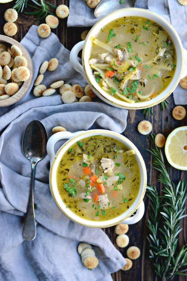 Lemon Rosemary Chicken Noodle Soup l SimplyScratch.com (14)