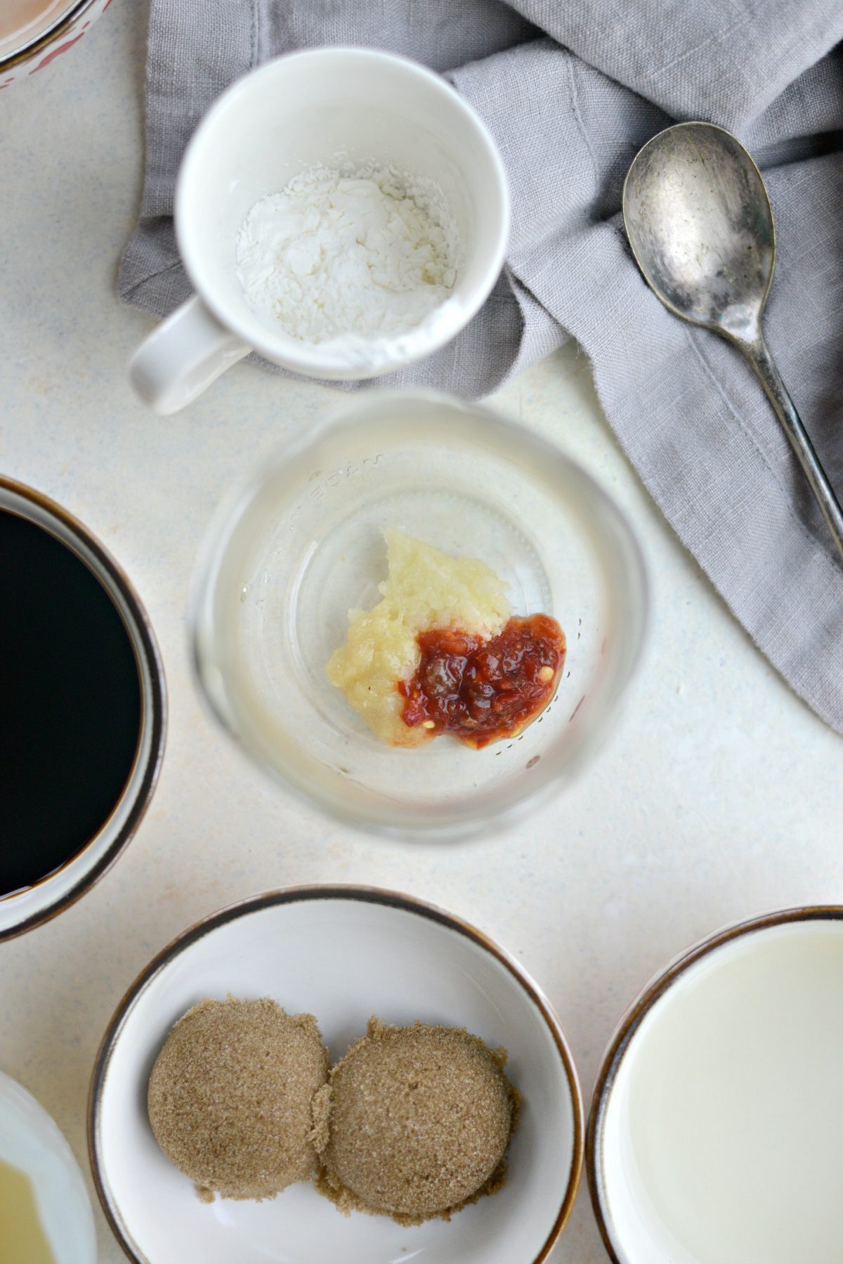 ginger garlic and chili paste in jar.