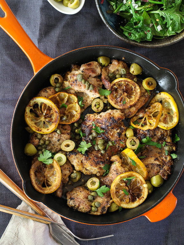 Sauteed-Chicken-with-Olives-Capers-and-Lemons-foodiecrush.com-005