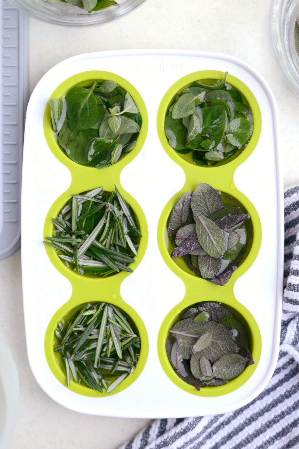 3 Ways to Freeze Fresh Herbs with Pampered Chef - Simply Scratch