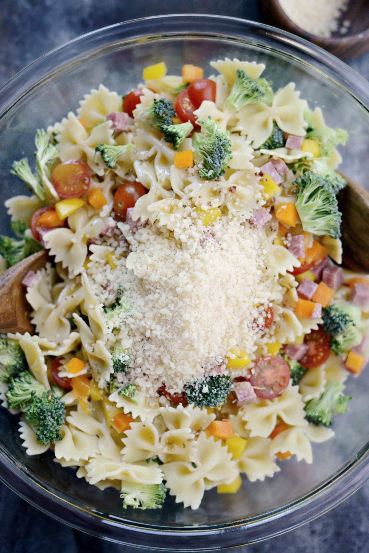 Italian Bowtie Pasta Salad l SimplyScratch.com