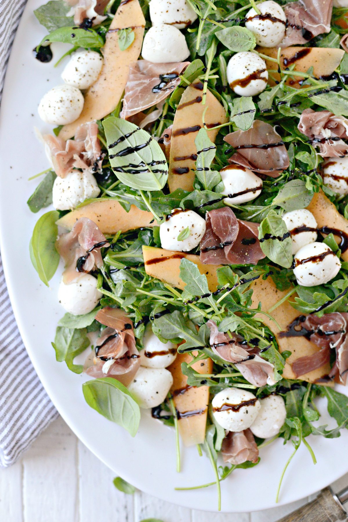 Simply Scratch Cantaloupe and Prosciutto Arugula Salad Simply Scratch