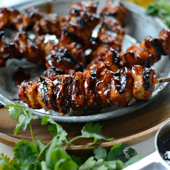 Grilled Sticky Sweet Chicken Skewers-image