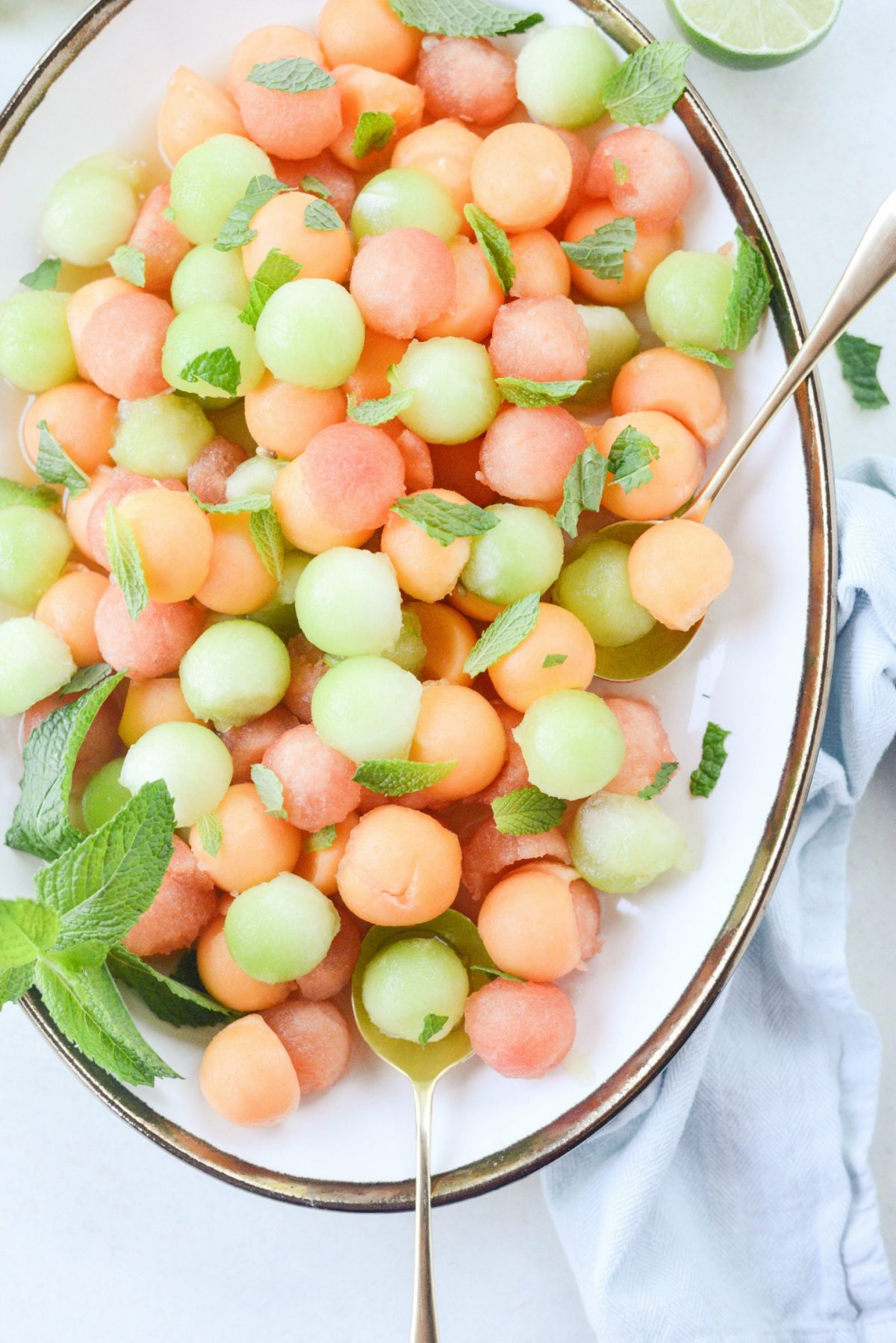Melon Salad with Honey Lime and Mint (10)