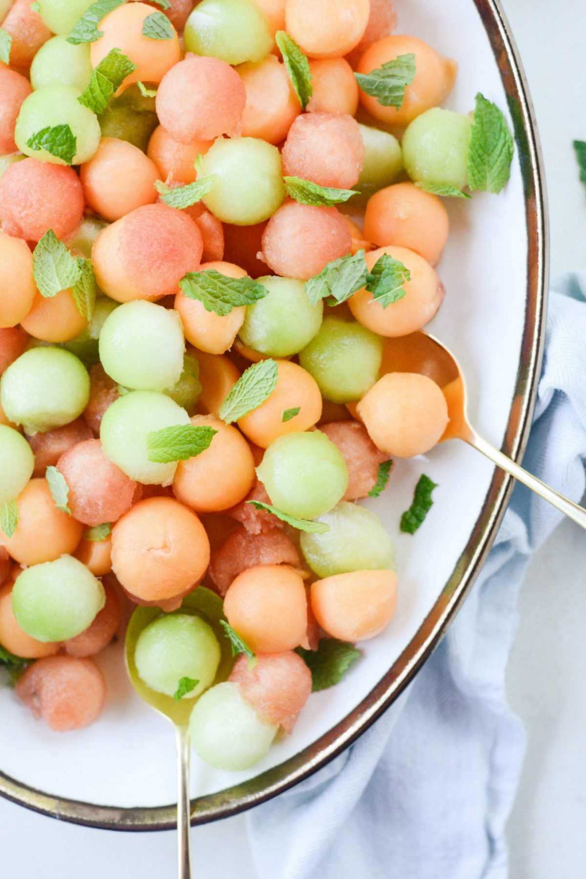 Melon Salad with Honey Lime and Mint (8)