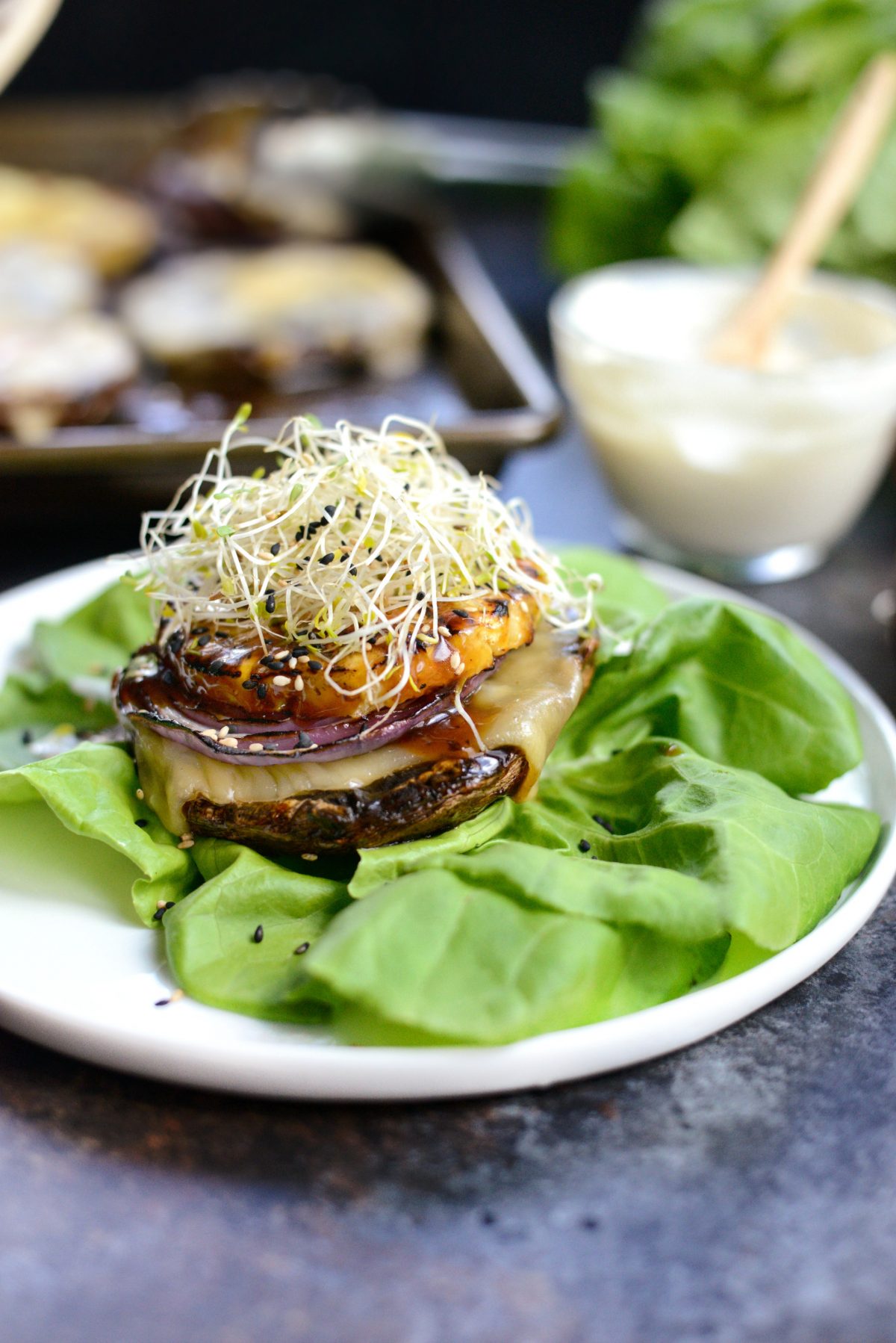 Grilled Teriyaki Portobello Burgers with Honey Wasabi Mayo l SimplyScratch.com (14)