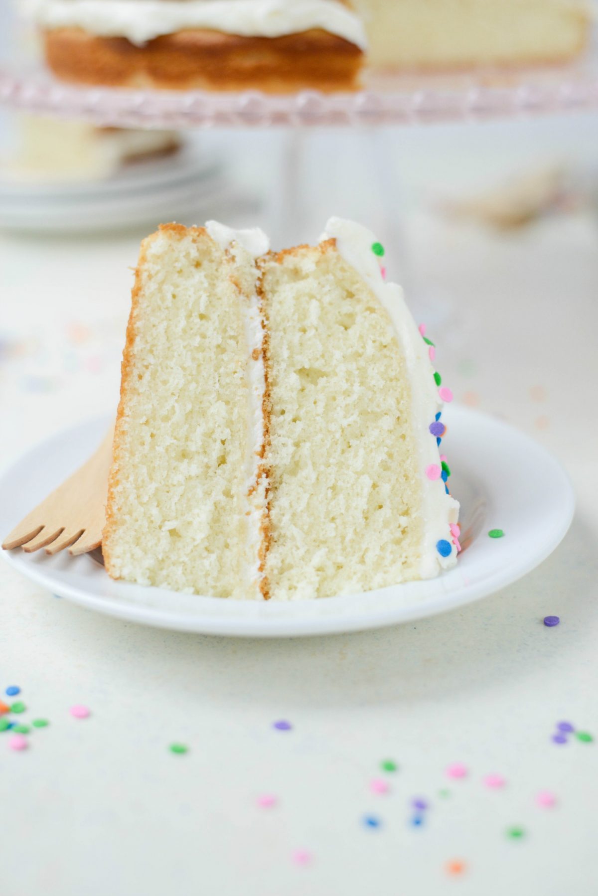 Simply Scratch Homemade White Cake With Vanilla Buttercream Frosting 