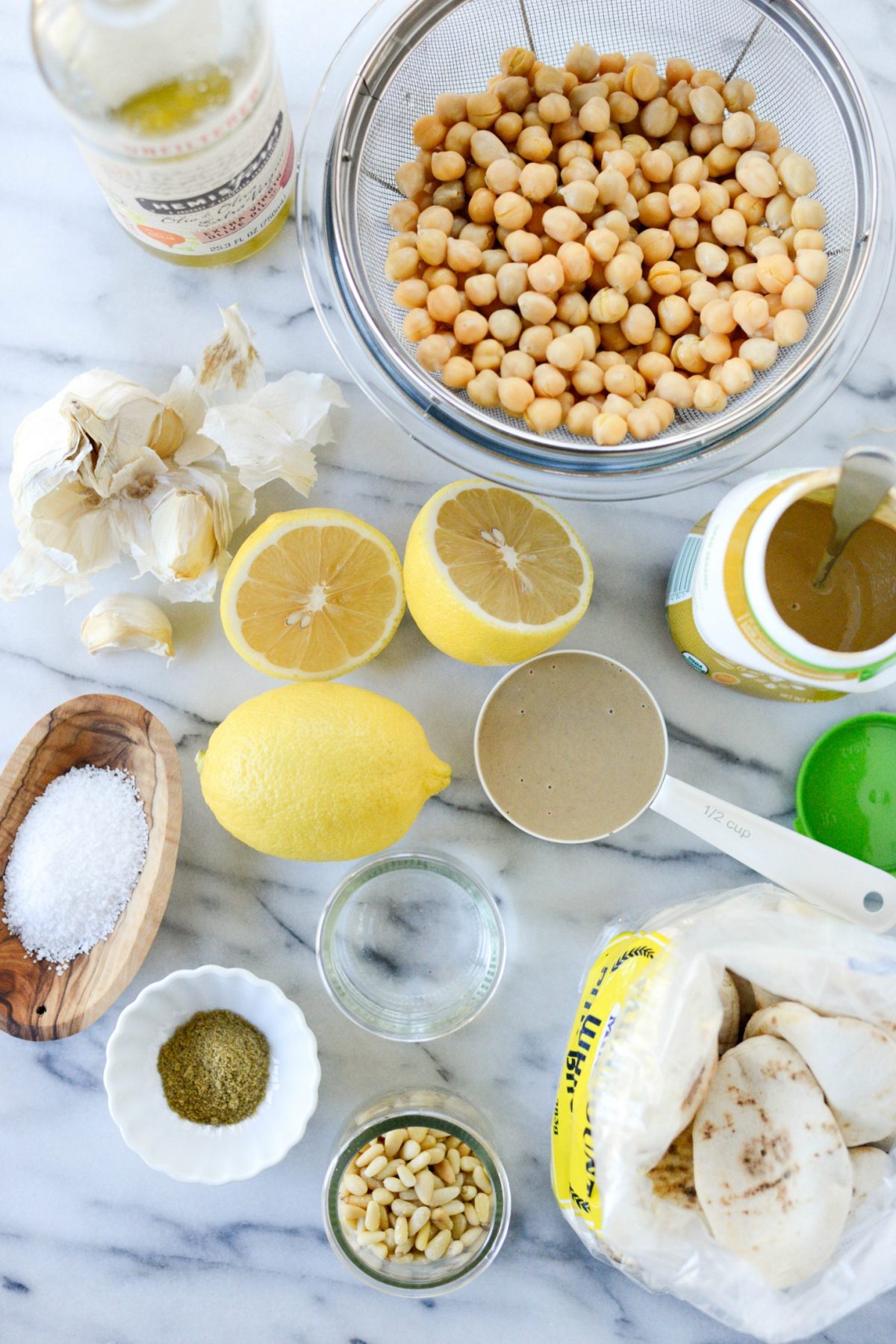 Aunt Vieve's Hummus with Toasted Pine Nuts l SimplyScratch.com 