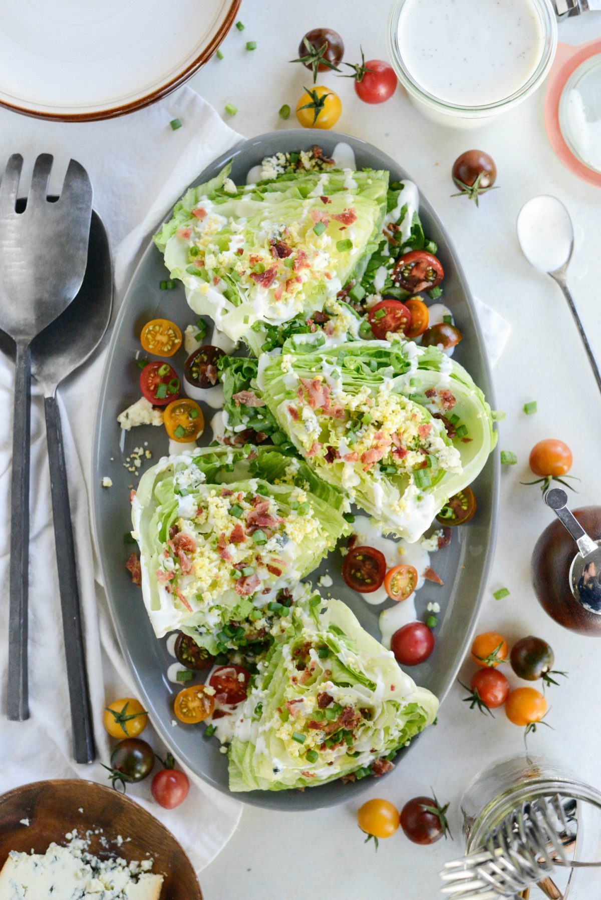 Loaded Wedge Salad with Black Pepper Buttermilk Dressing l SimplyScratch.com (19)