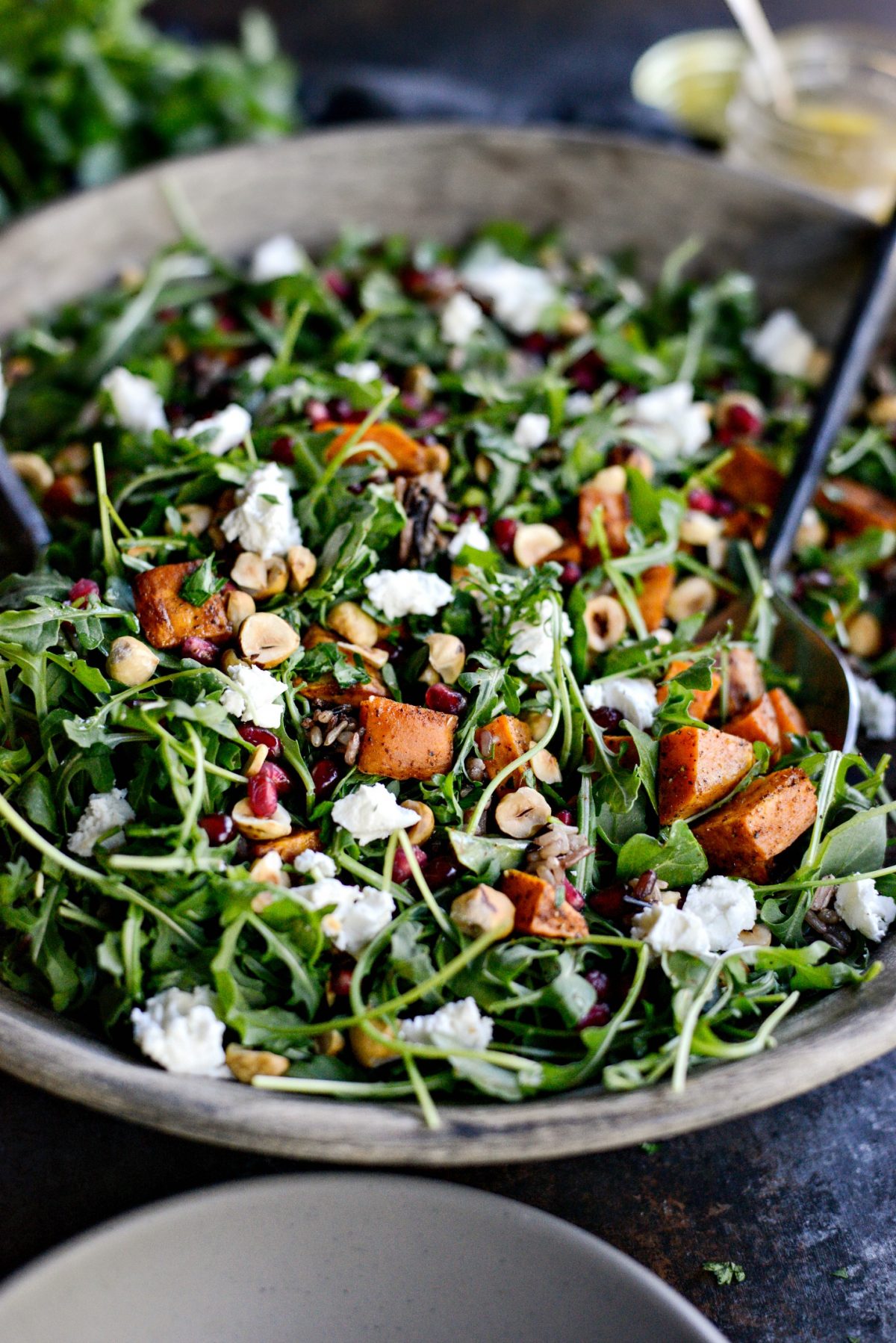 Simply Scratch Sweet Potato Wild Rice Arugula Salad - Simply Scratch