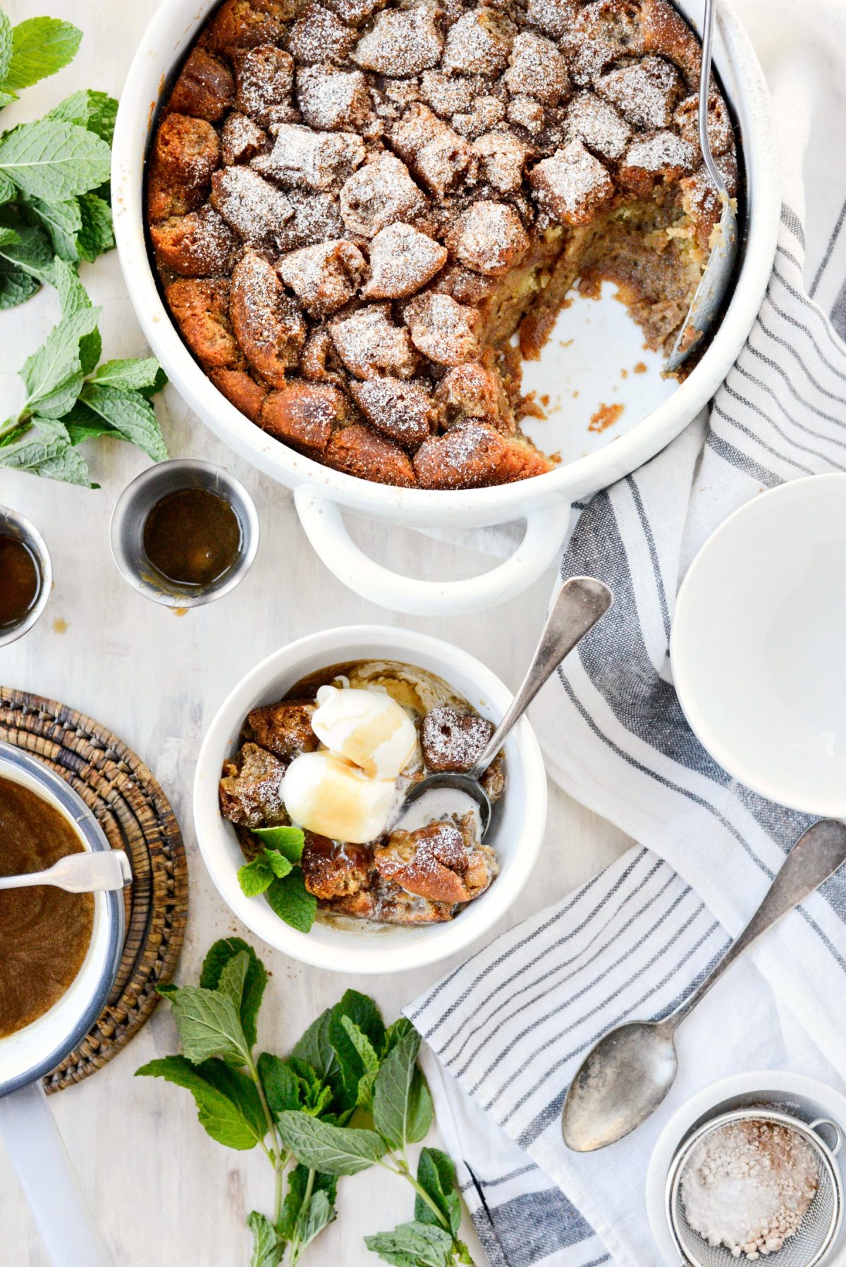 Cider Mill Doughnut Bread Pudding with Butter Rum Sauce l SimplyScratch.com (31)