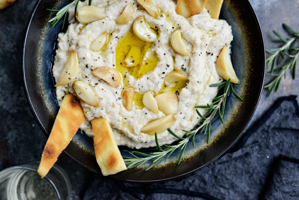 Simply Scratch Roasted Garlic and Rosemary White Bean Dip Simply Scratch