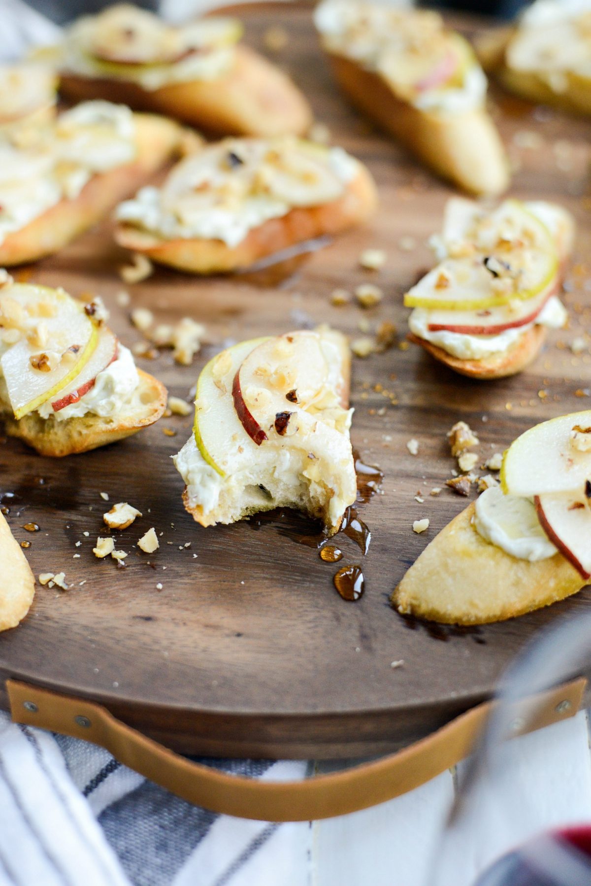 Simply Scratch Whipped Blue Cheese Crostini with Pears and Honey