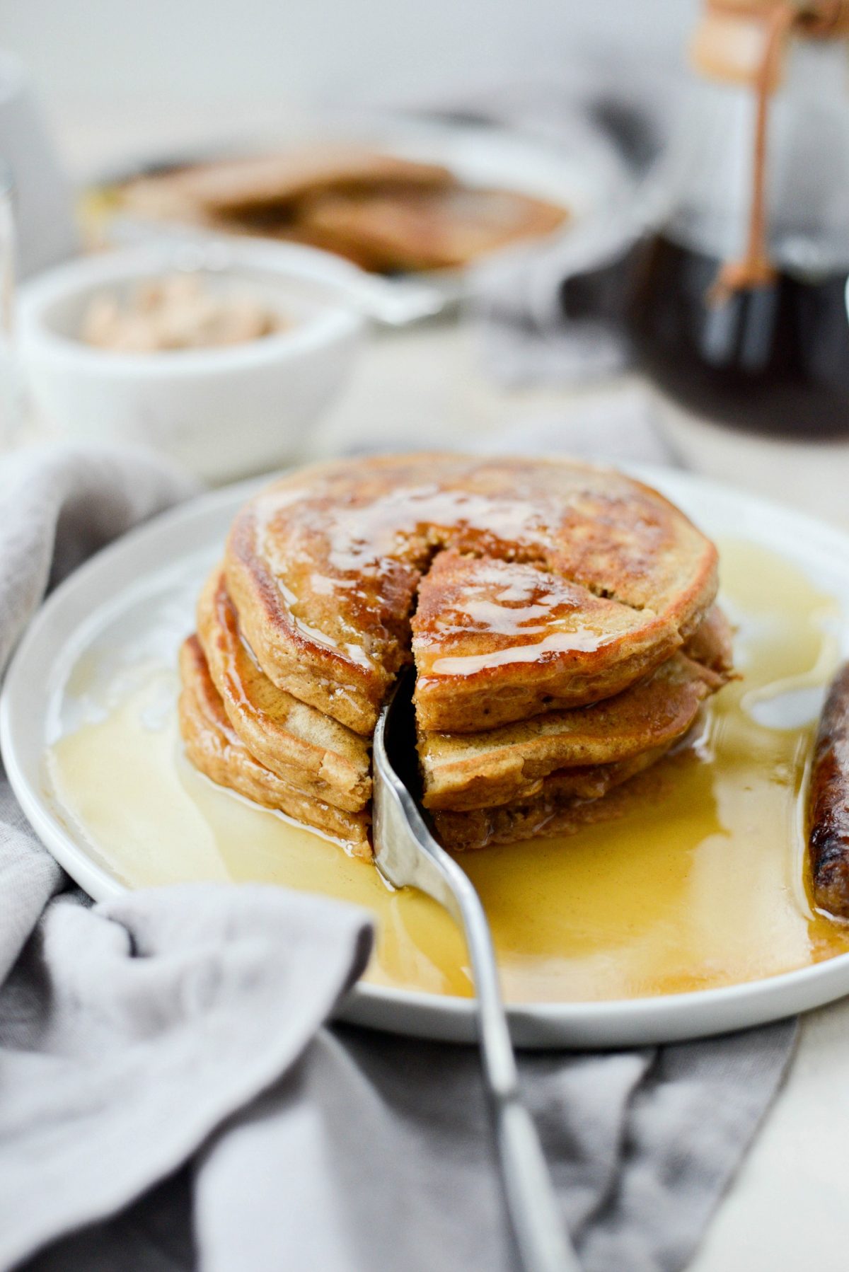 Simply Scratch Gingerbread Pancakes with Whipped Cinnamon Butter ...