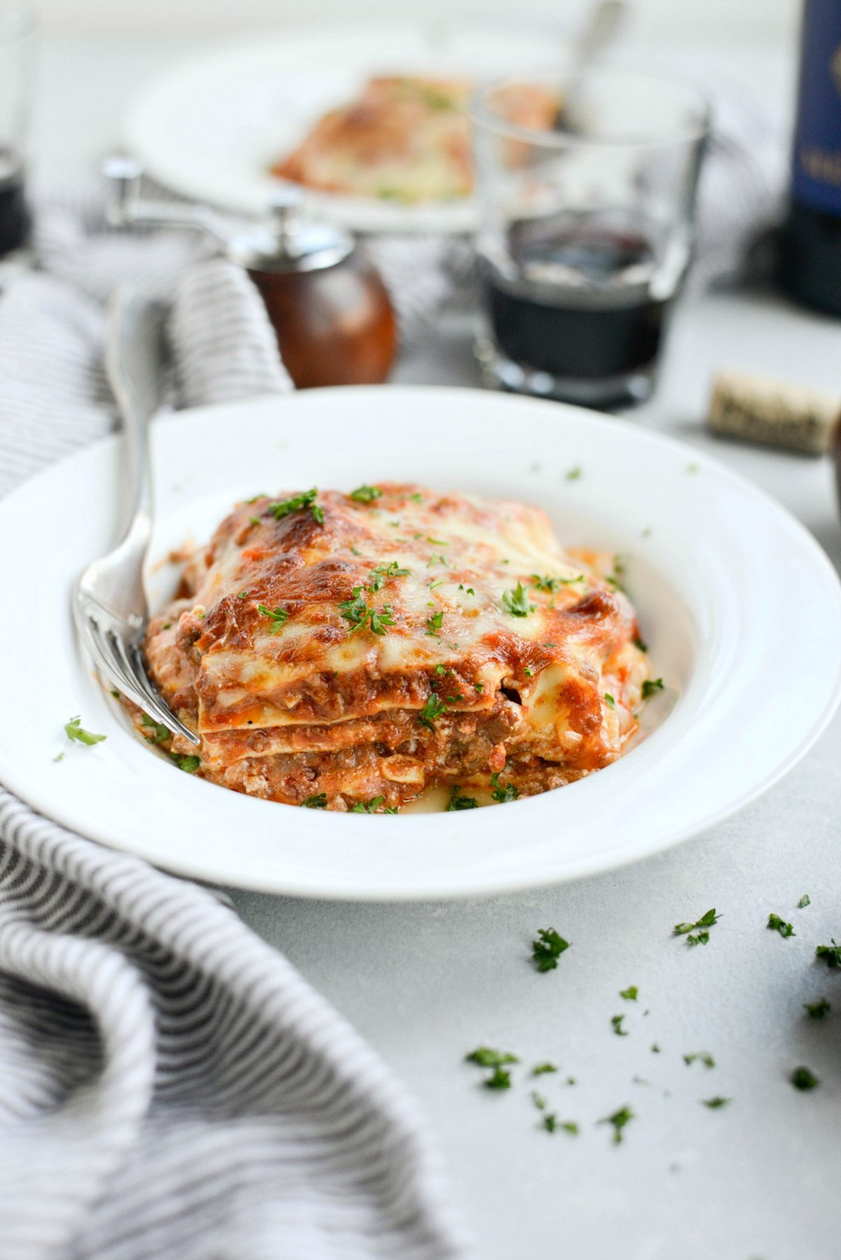 Homemade Three Meat Bolognese Lasagna l SimplyScratch.com