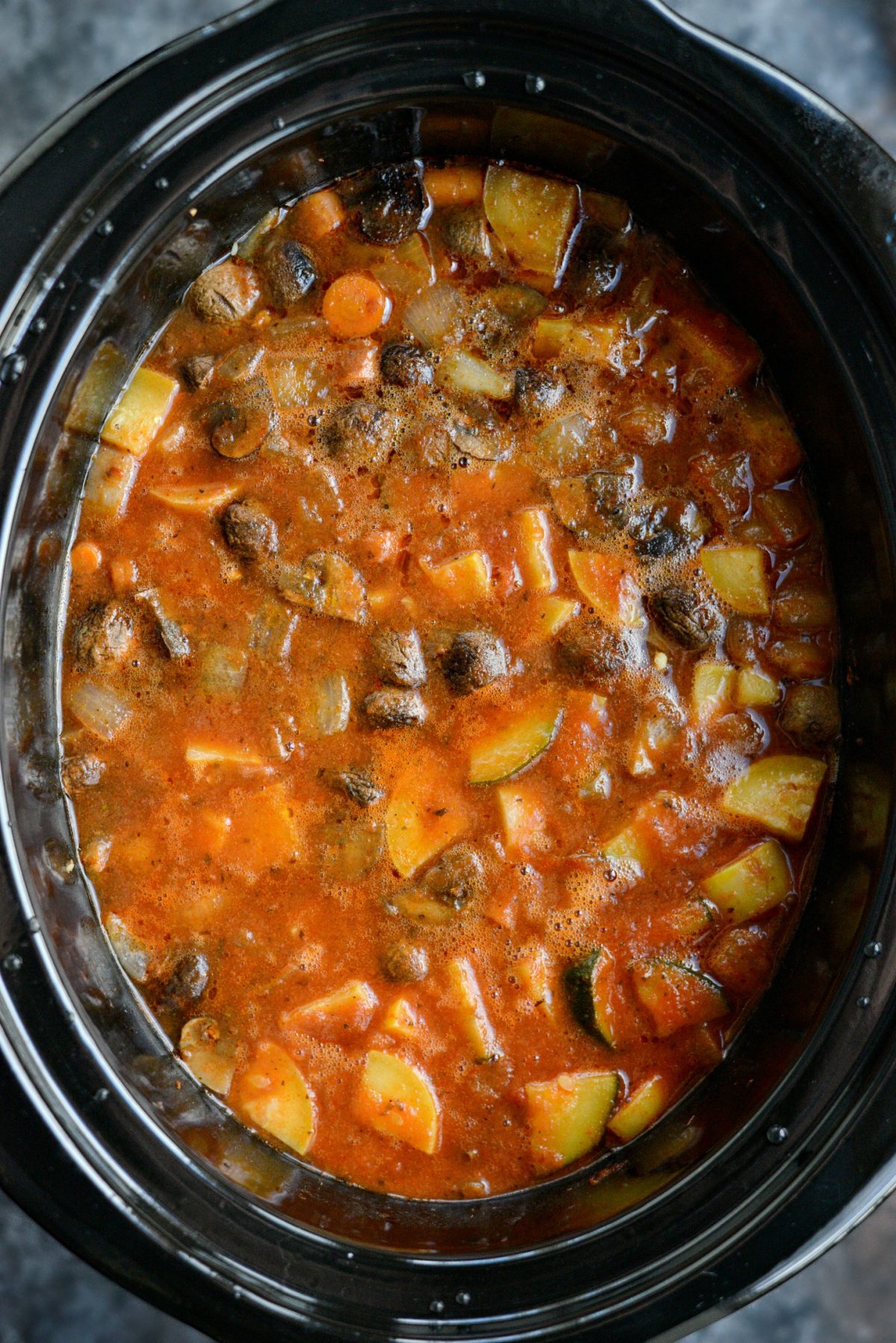 Slow Cooker Italian Meatball Vegetable Soup l SimplyScratch.com (6)