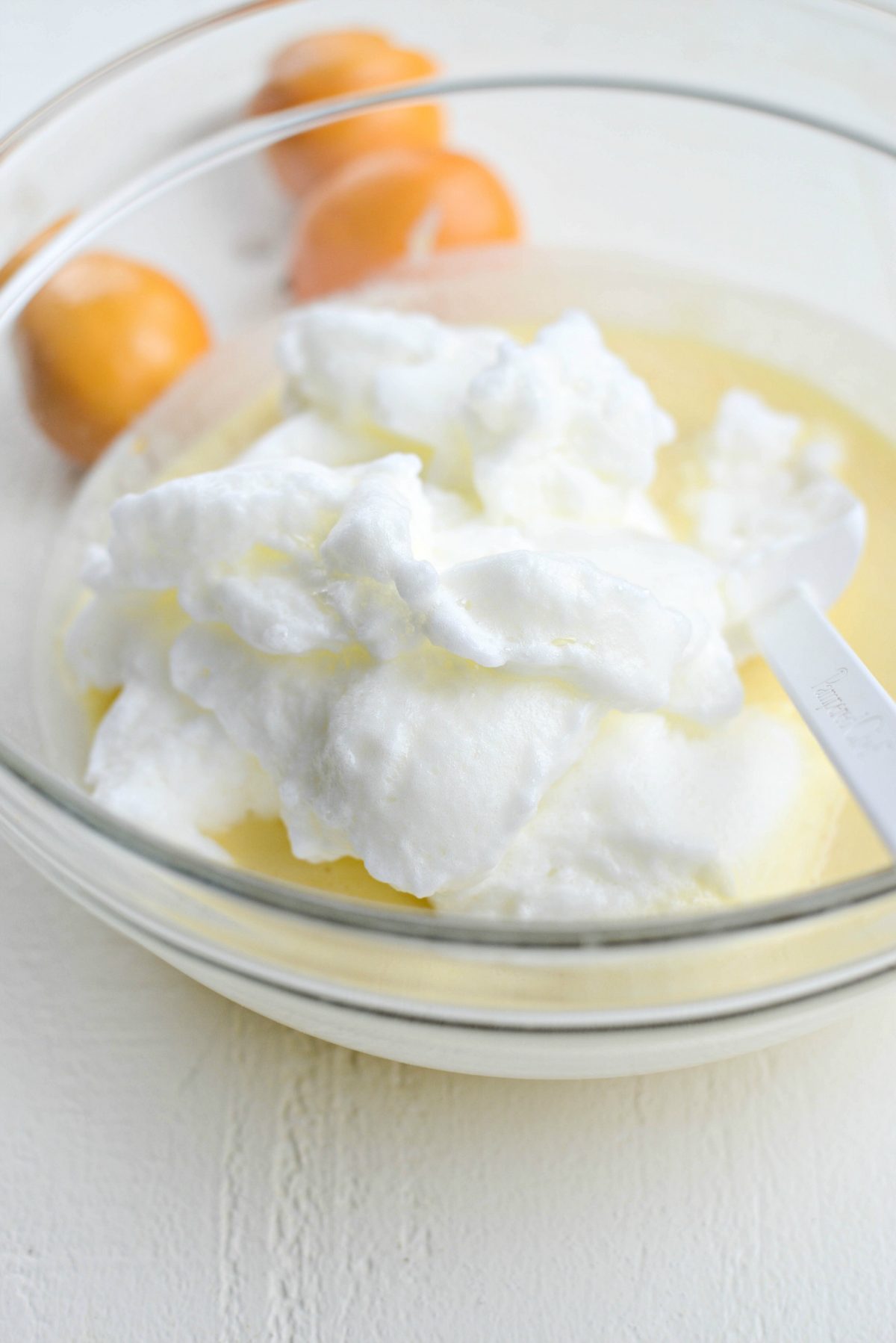 add egg whites to egg mixture