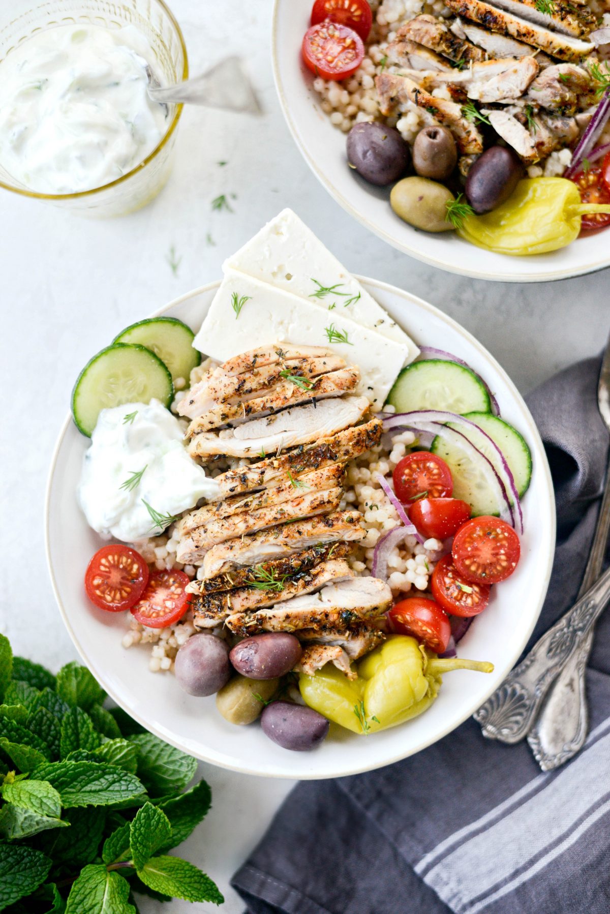 Greek Chicken Couscous Bowl l SimplyScratch.com