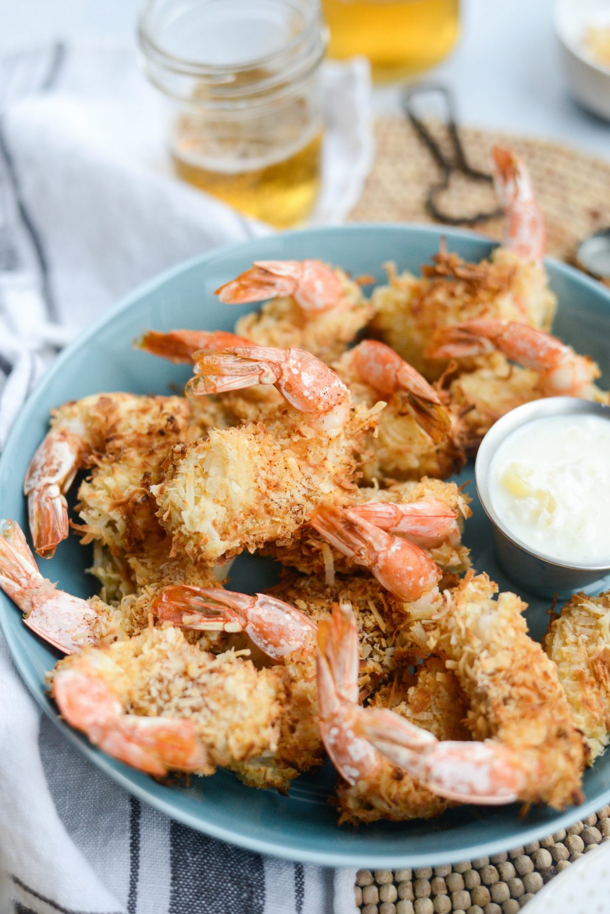 Air-Fryer Coconut Shrimp with Pineapple Coconut Yogurt Dip