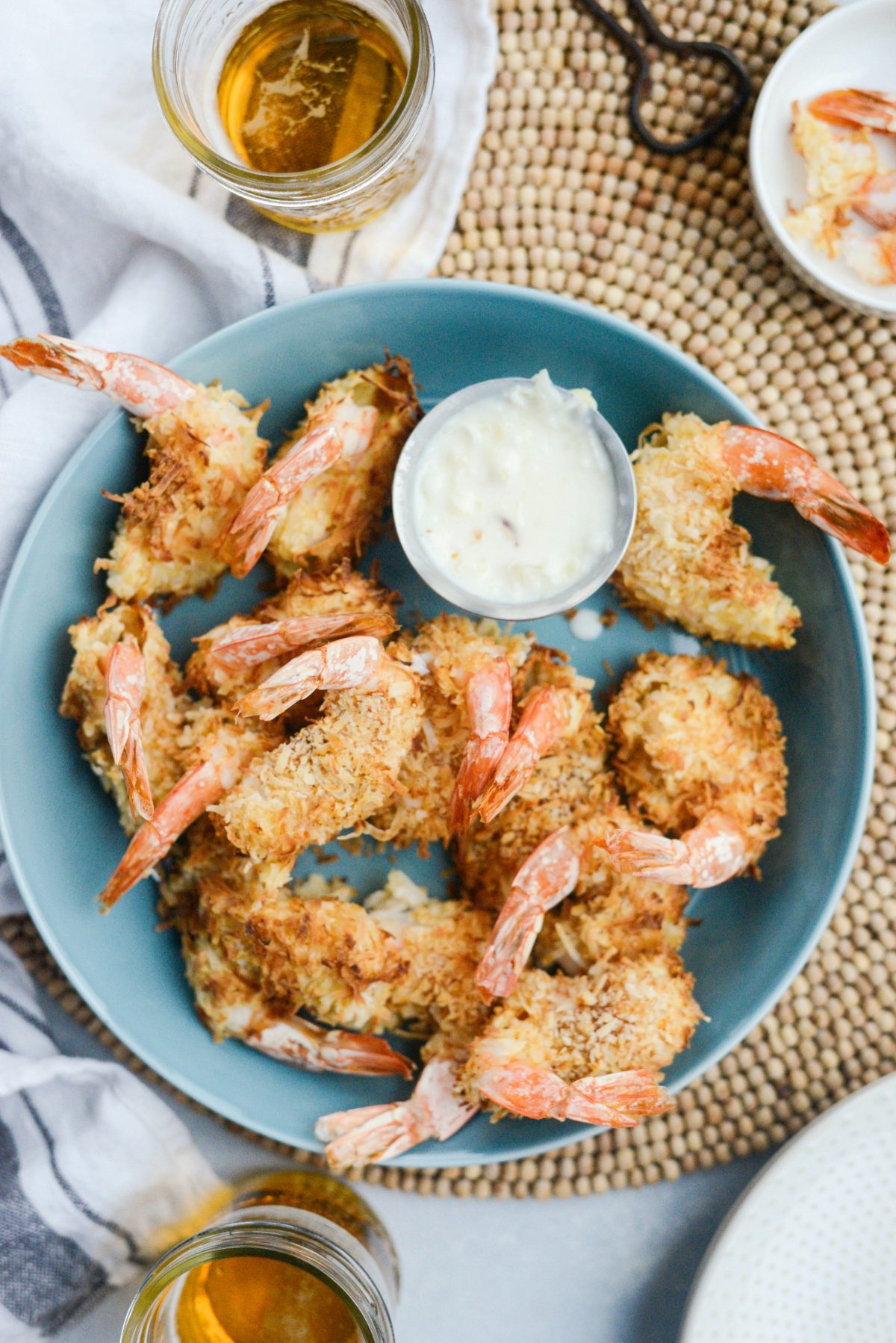 Air-Fryer Coconut Shrimp with Pineapple Coconut Yogurt Dip l SimplyScratch.com