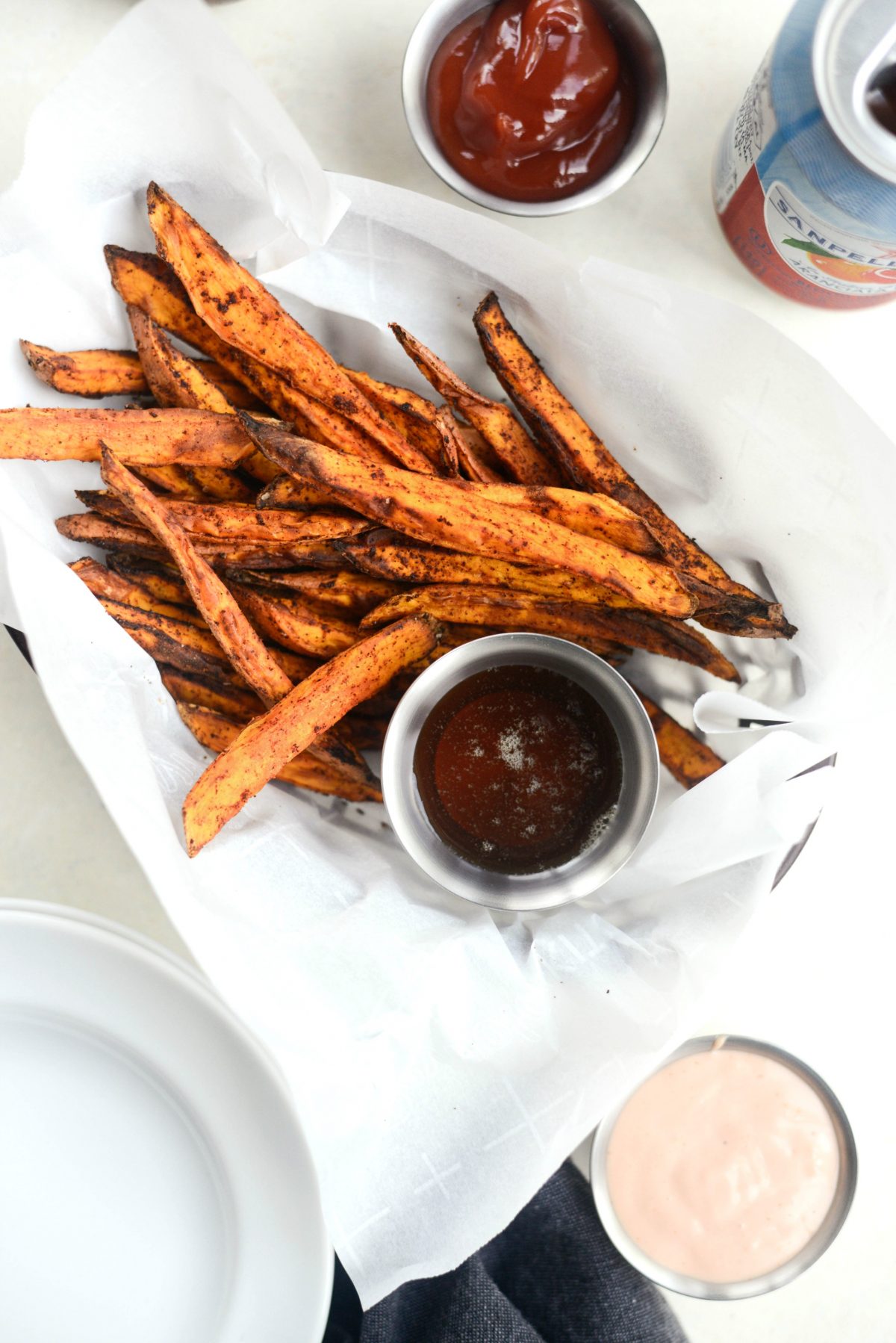 Air Fryer Crispy Sweet Potato Fries l SimplyScratch.com 