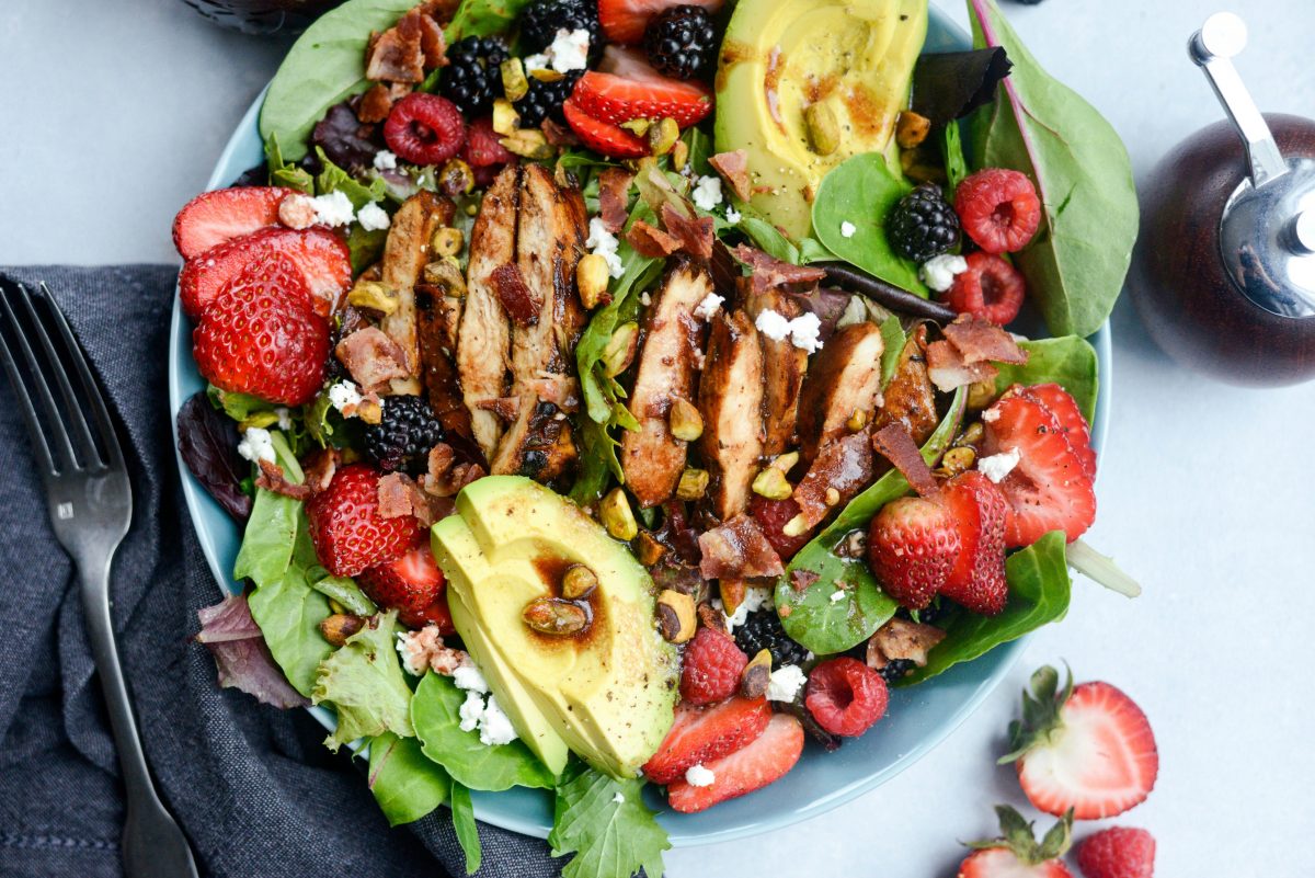 Simply Scratch Berry Spring Salad with Fresh Raspberry Balsamic