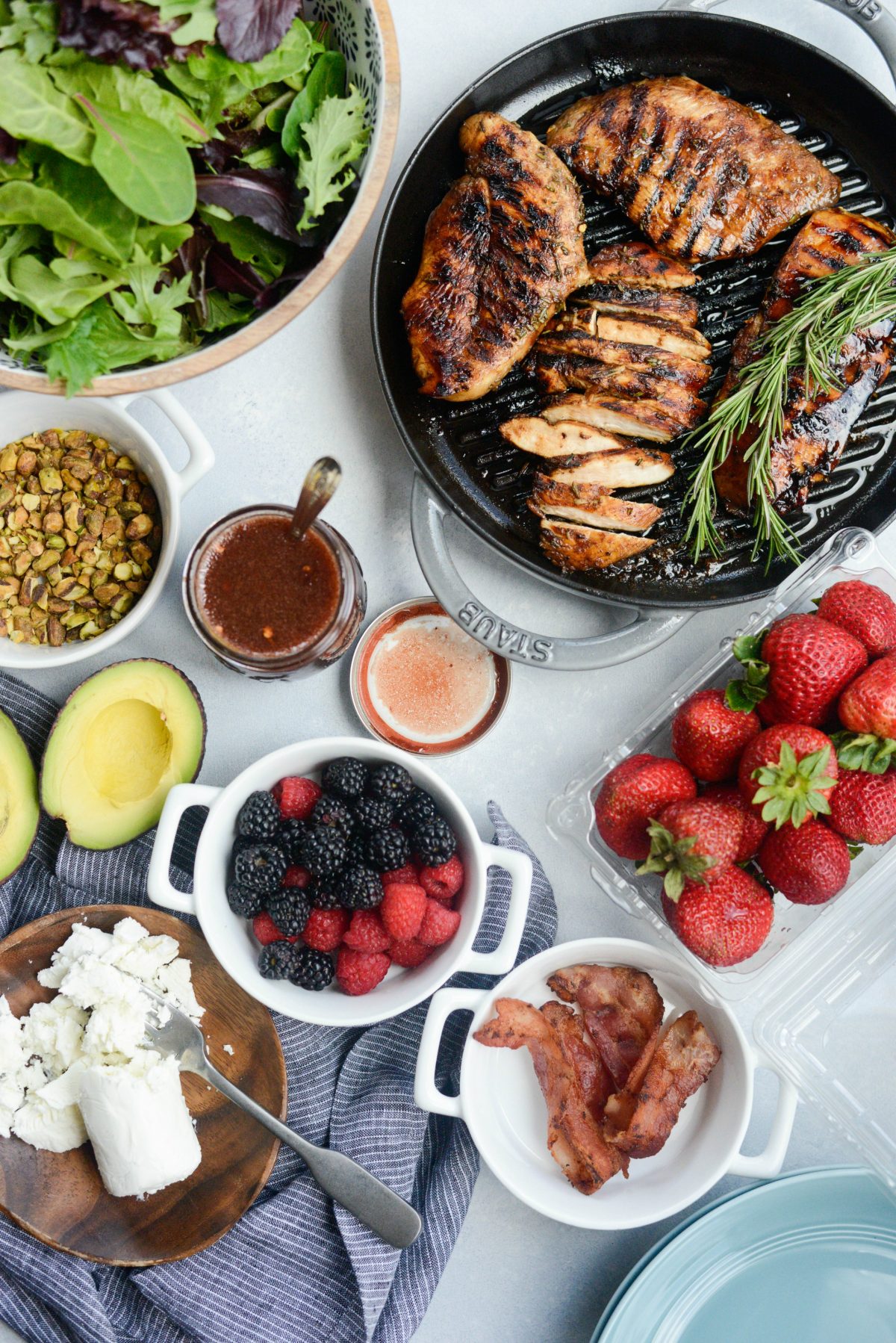 Fresh Berry Spring Salad with Raspberry Balsamic Vinaigrette l SimplyScratch.com