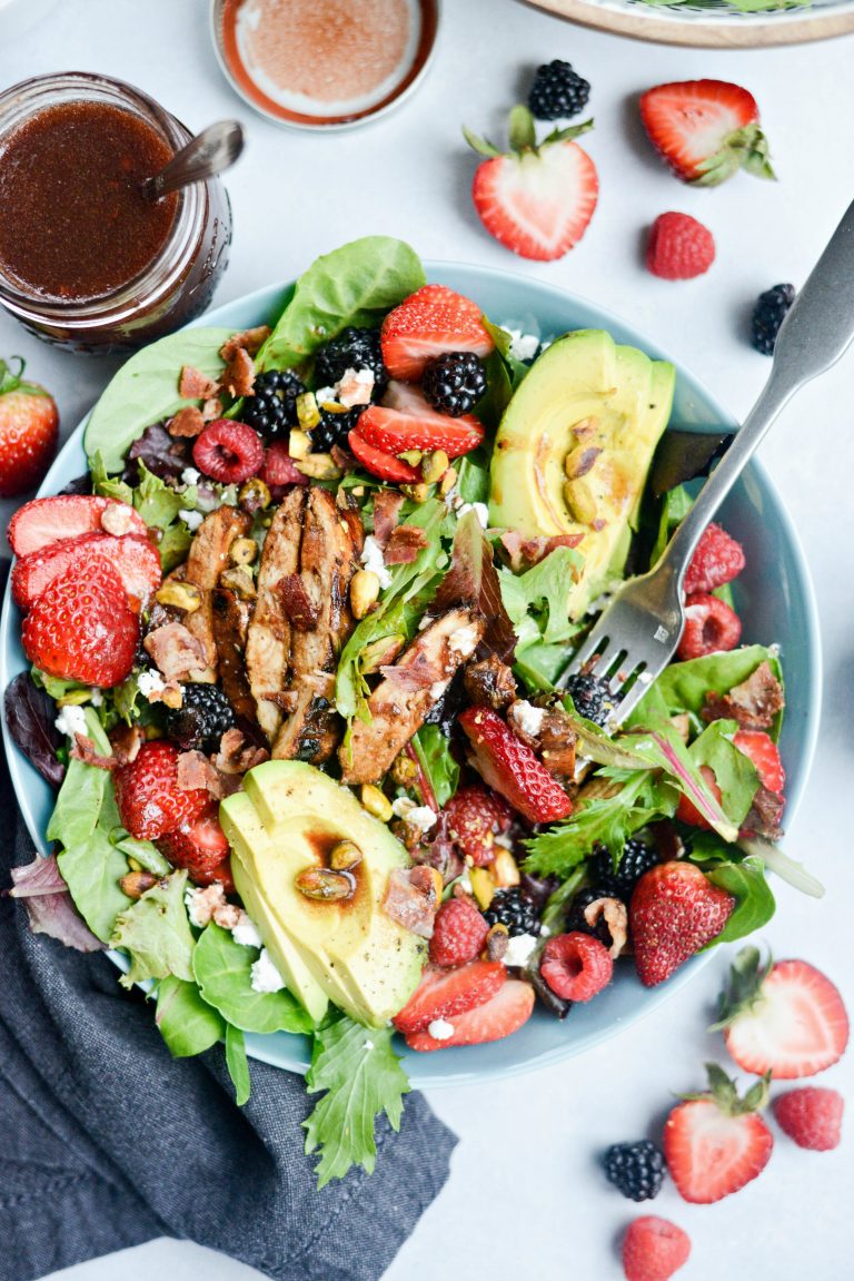 Simply Scratch Berry Spring Salad with Fresh Raspberry Balsamic