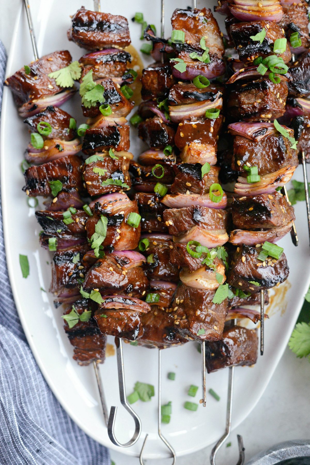 Grilled Sesame Steak Skewers l SimplyScratch.com