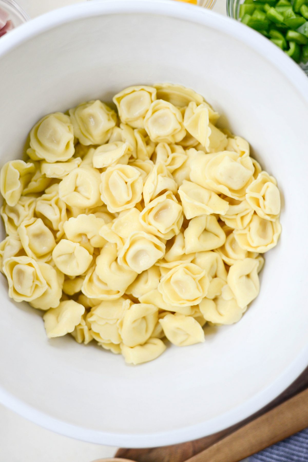 Antipasto Tortellini Pasta Salad with Basil Pesto Vinaigrette l SimplyScratch.com