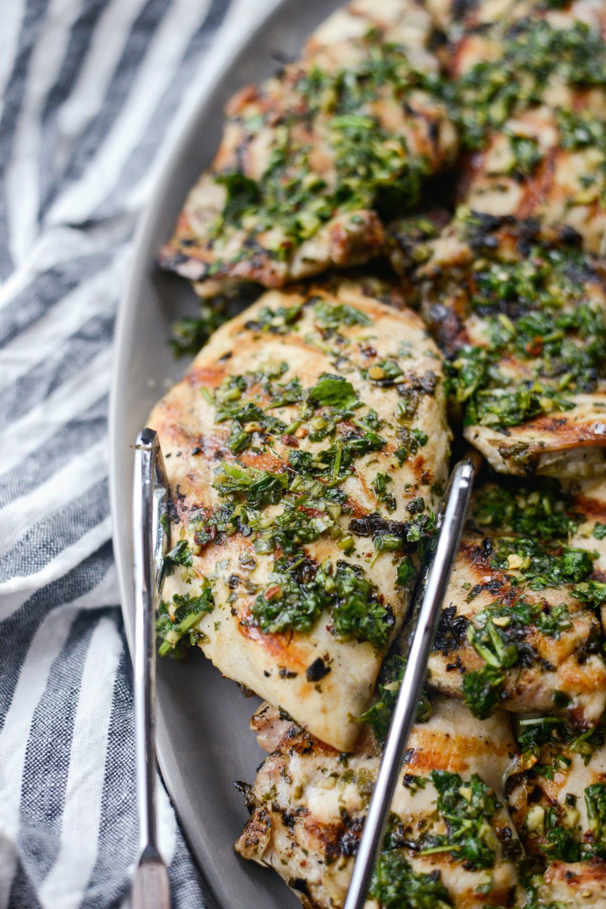 Cilantro Chimichurri Grilled Chicken l SimplyScratch.com