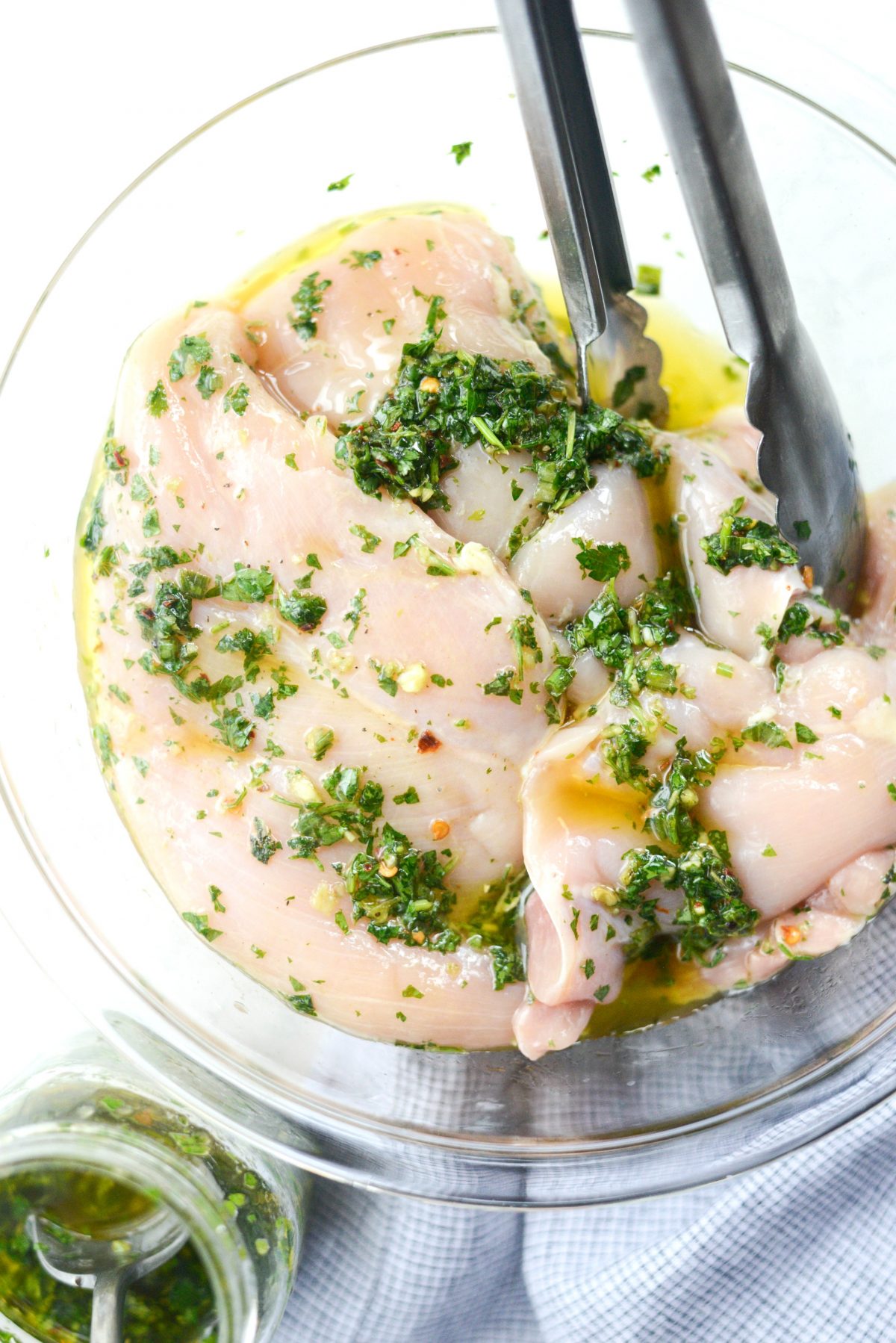 Cilantro Chimichurri Grilled Chicken l SimplyScratch.com